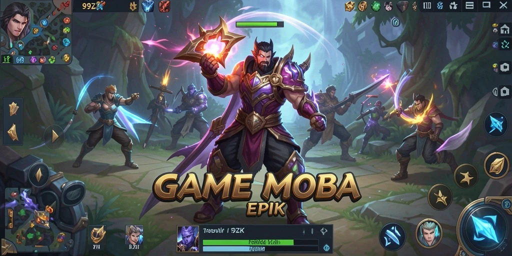 Tampilan gameplay seru dari 99ZK dalam pertandingan MOBA.