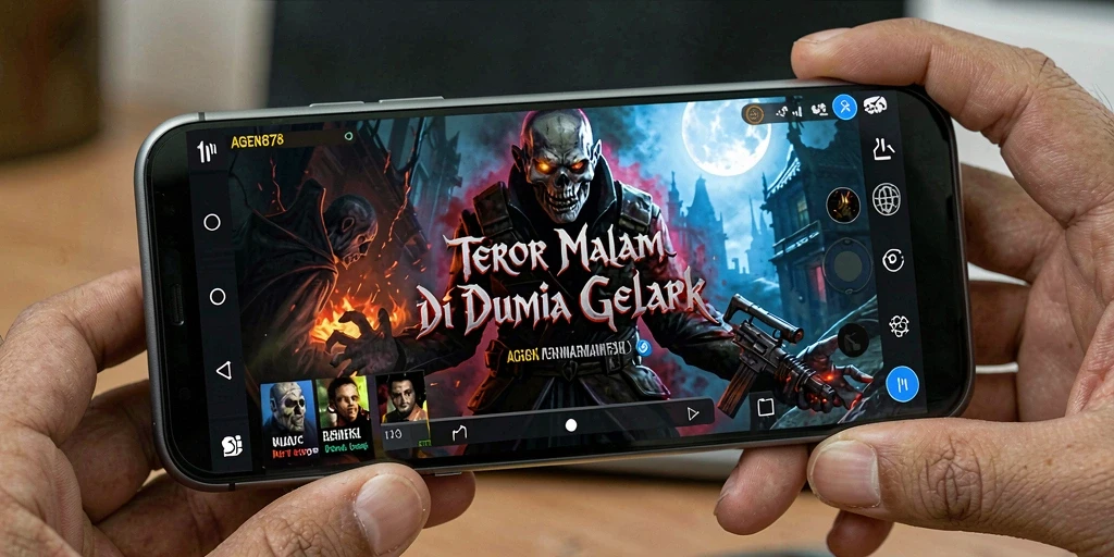 Screenshot gameplay AGEN878 menampilkan suasana menyeramkan dan mencekam.