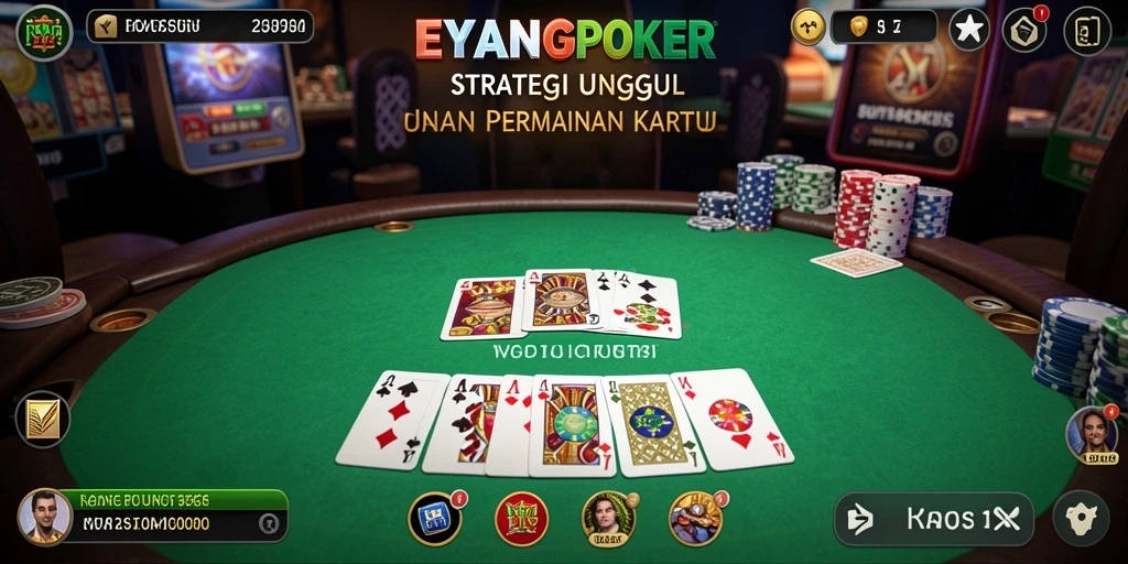 Tampilkan gameplay mendebarkan EYANGPOKER dengan strategi yang menantang.