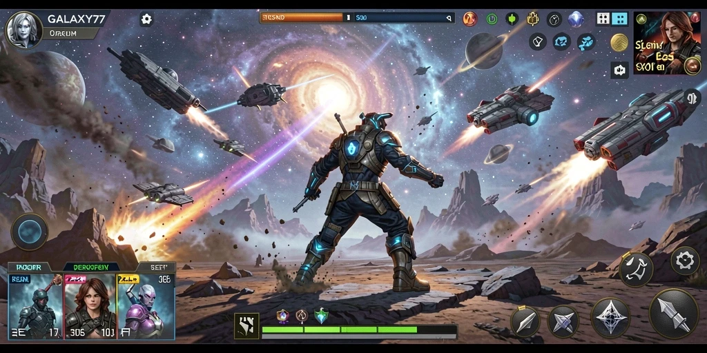 Tampilan menarik dari gameplay GALAXY77 yang strategis dan menantang.