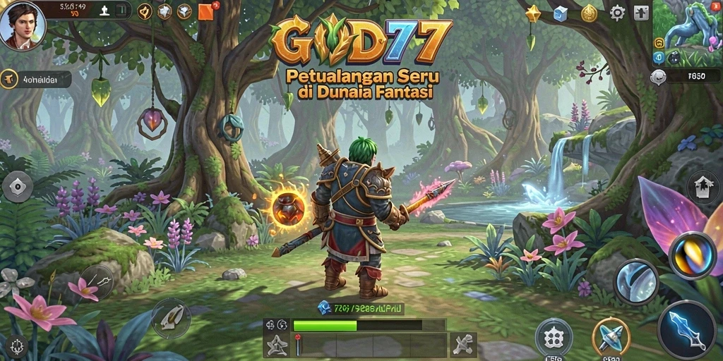 Tampilan gameplay GOD77 yang menampilkan aksi petualangan seru.