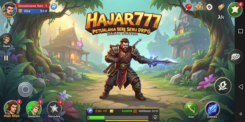 Tampilan dinamis dari aksi pertarungan di <strong>HAJAR777</strong> saat menjelajahi dunia RPG.