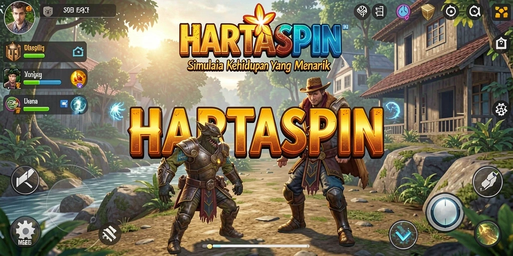 Tampilan gameplay HARTASPIN yang imersif dan interaktif.