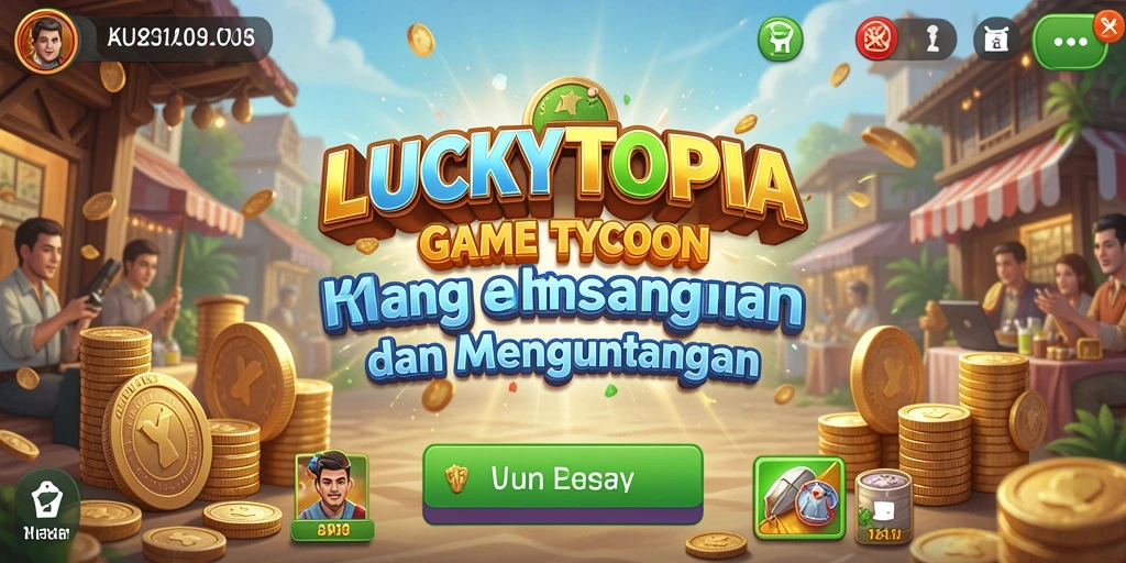 Tampilan gameplay LUCKYTOPIA yang seru dan menarik.