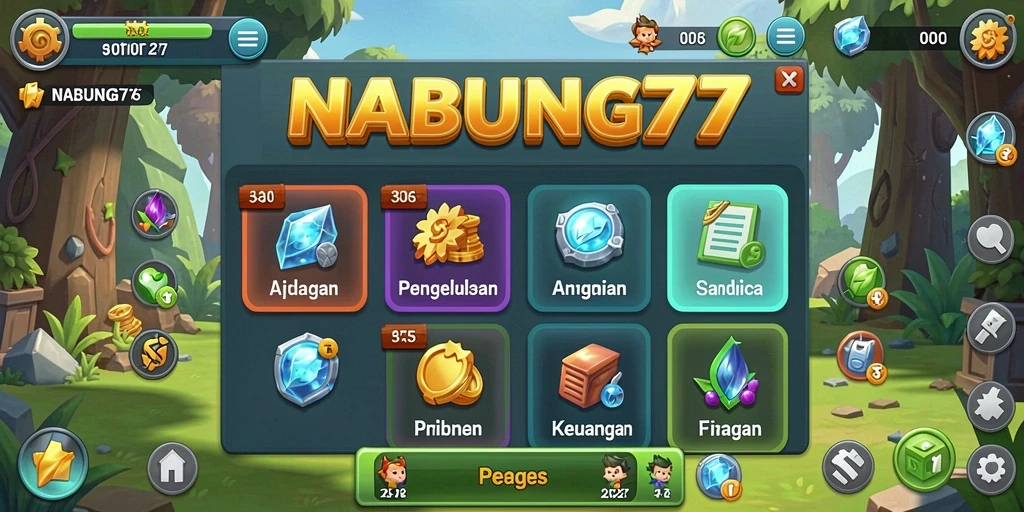 Tampilan utama NABUNG77 dengan fitur pengelolaan keuangan.