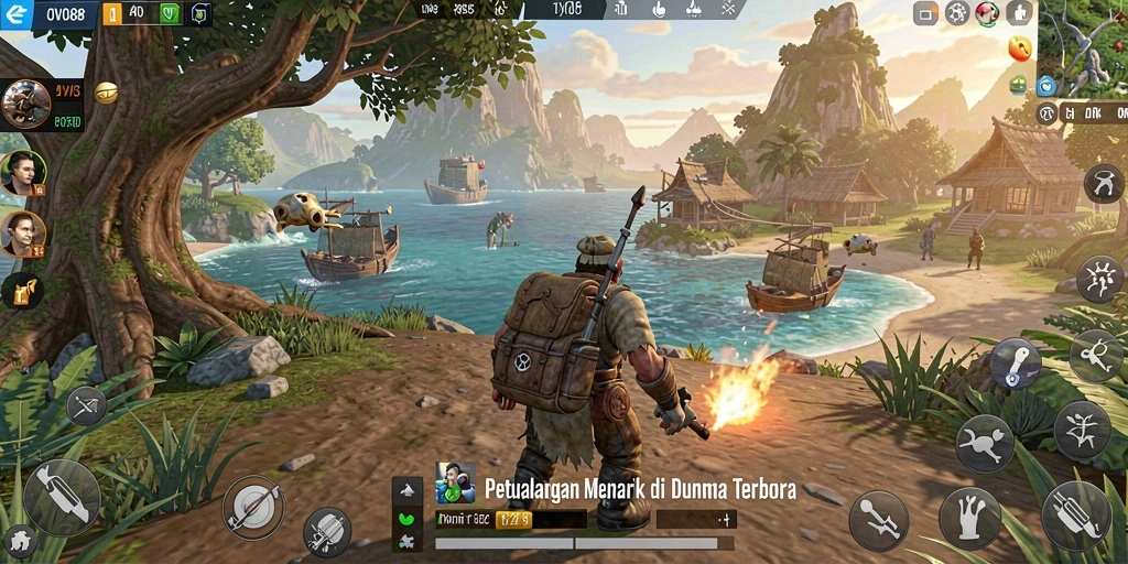 Screenshot menampilkan petualangan seru di dunia terbuka OVO88.