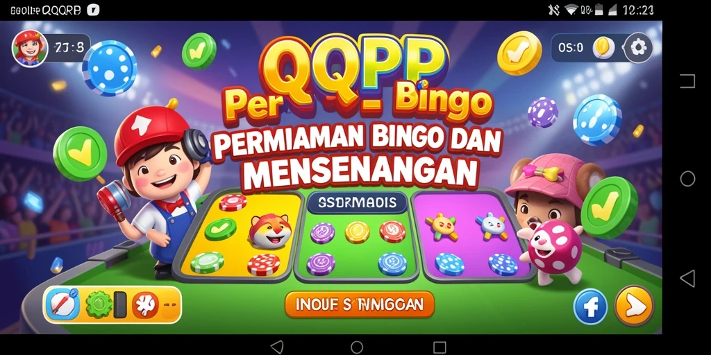 Screenshot gameplay <strong>QQRP</strong> menunjukkan suasana pertandingan Bingo yang mendebarkan.