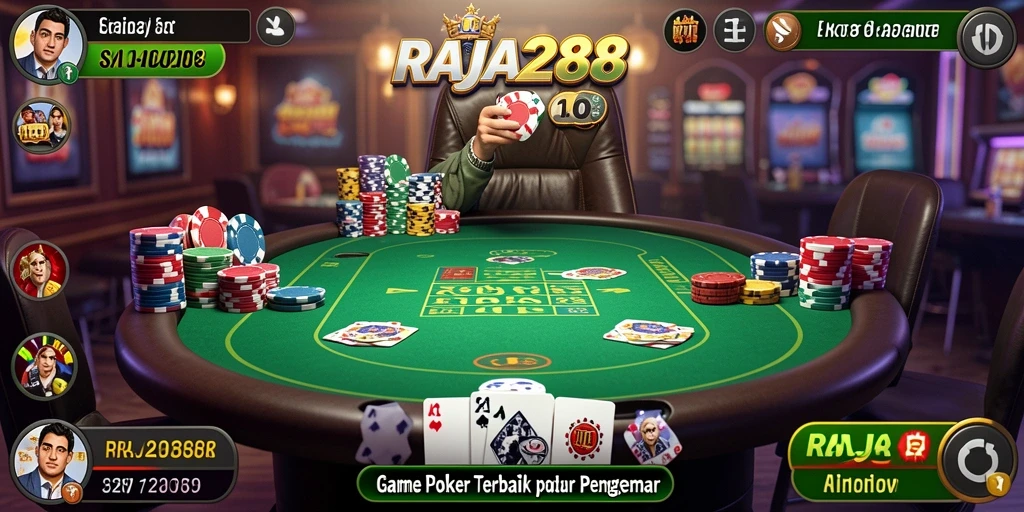 Screenshot gameplay Poker di RAJA288 yang seru dan kompetitif.