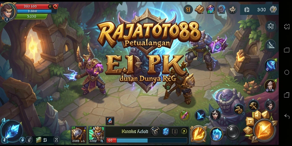 Screenshot menampilkan aksi epik dalam permainan RPG RAJATOTO88.