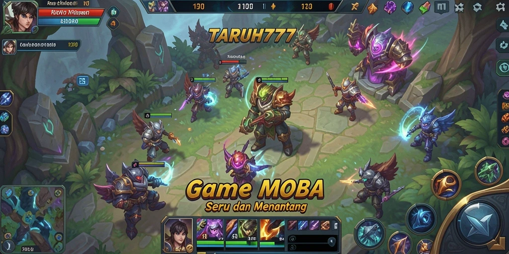 Screenshot TARUH777 menampilkan aksi seru dalam gameplay MOBA.