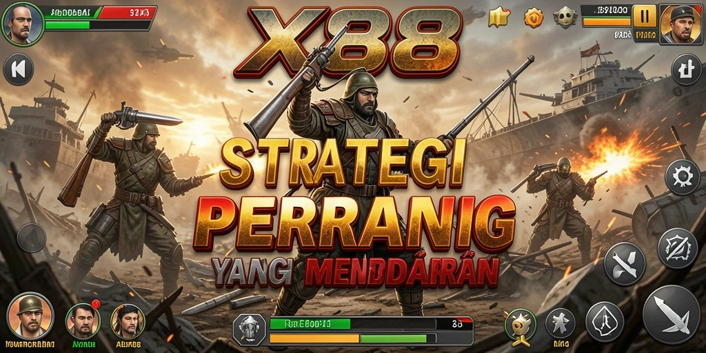 Screenshot gameplay X88 menampilkan strategi yang dinamis dan mendebarkan.