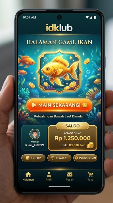 Tampilan antarmuka idklub yang bersih dan modern.